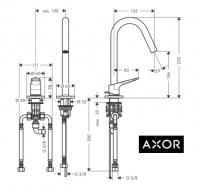 MONOMANDO LAVABO CON MANDO SEPARADO CITTERIO M AXOR